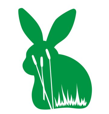 Rabbit in the wild clipart