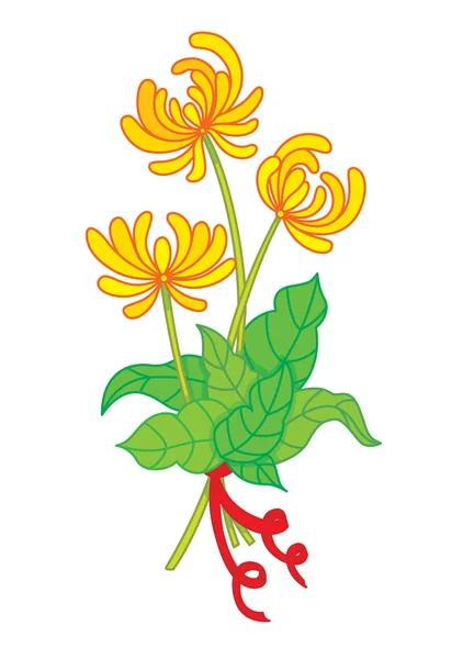 Flores orientales — Vector de stock