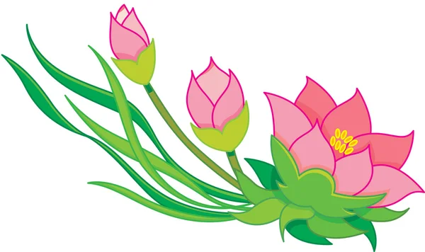 Orientaliska blommor — Stock vektor