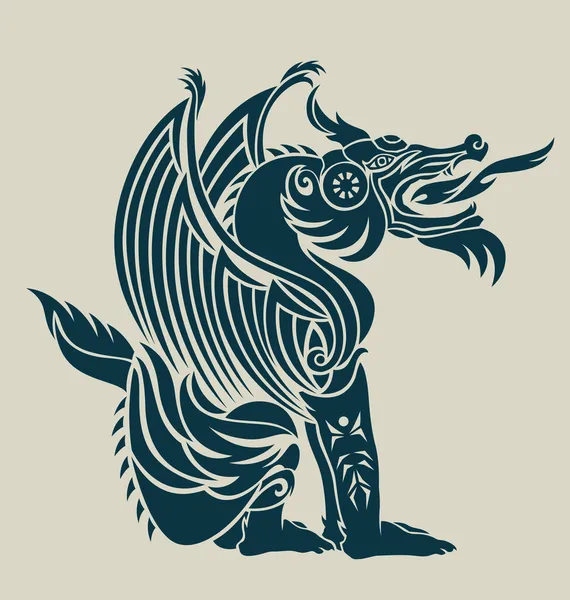 Dragon au repos — Image vectorielle