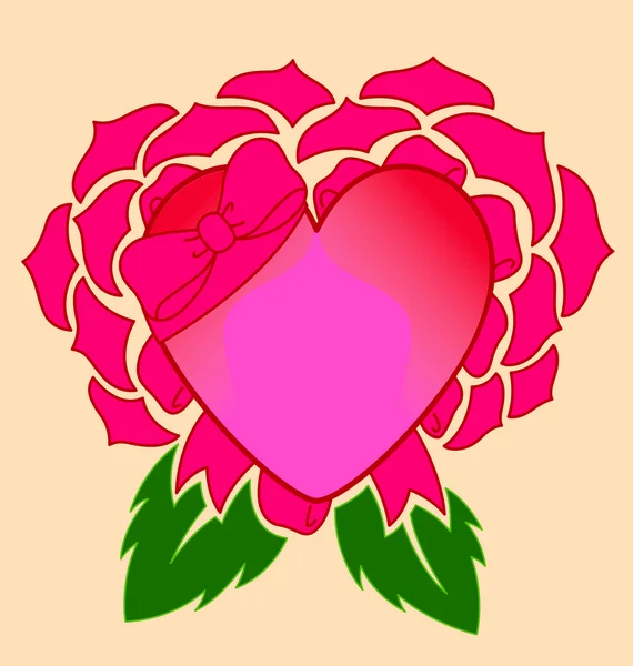 Rose d'amour — Image vectorielle