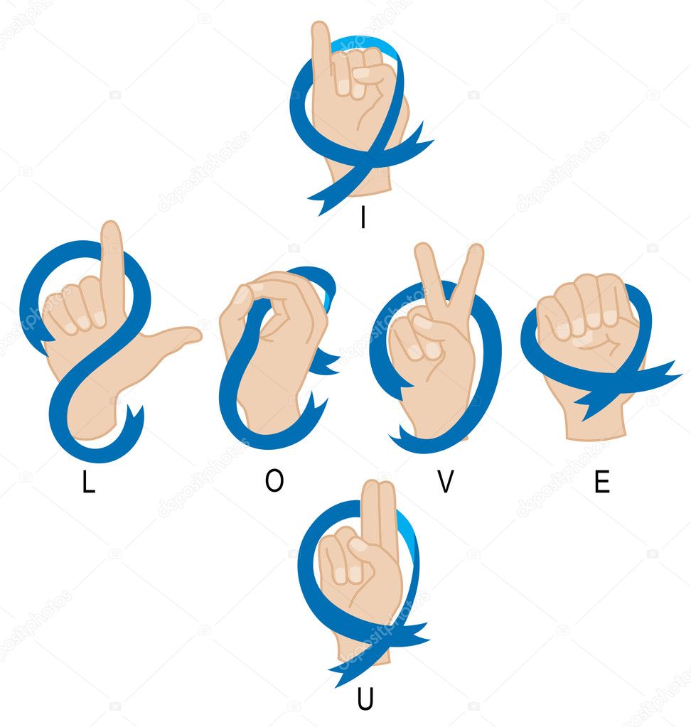 Hand Sign Of Words I Love U Each Words Are Separated With Layers And Named Properly For Easy Recolor And Re Sized Premium Vector In Adobe Illustrator Ai Ai Format