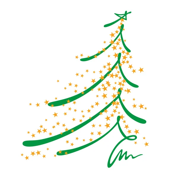 Christmas tree sketch — Stock Vector