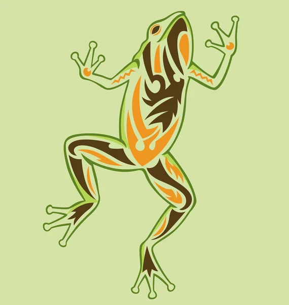 Урожай татуювання жаба — стоковий вектор