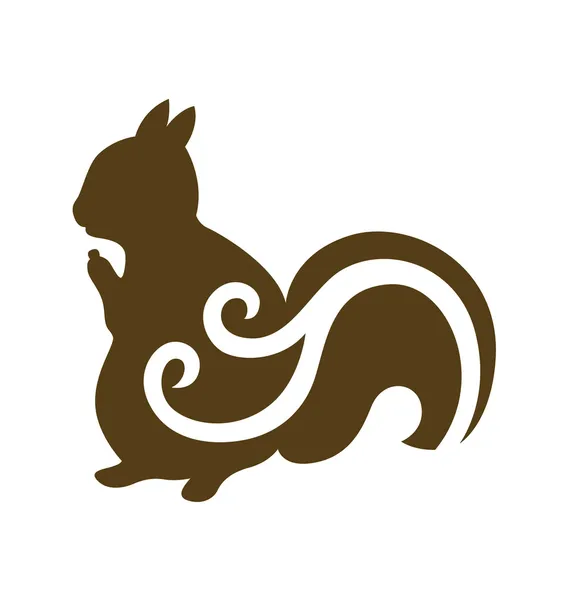 Écureuil manger — Image vectorielle