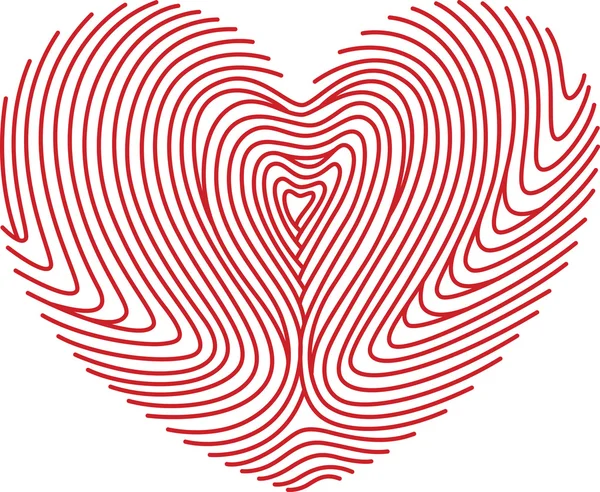 Lignes de forme d'amour — Image vectorielle