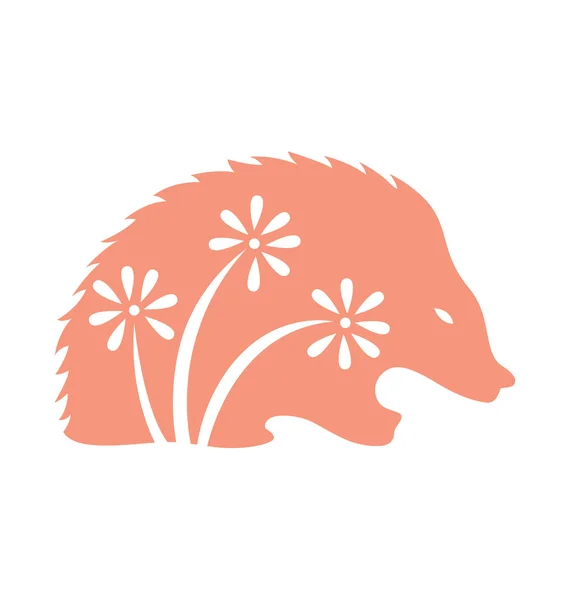 Porcupine décorative — Image vectorielle