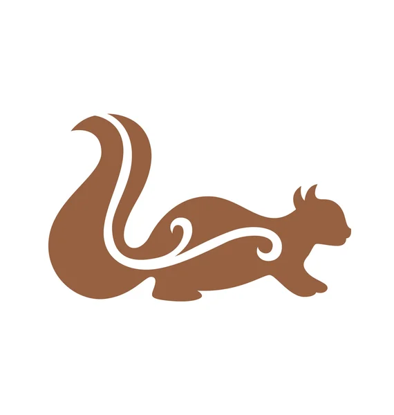 Squirrel Walking — Stock Vector