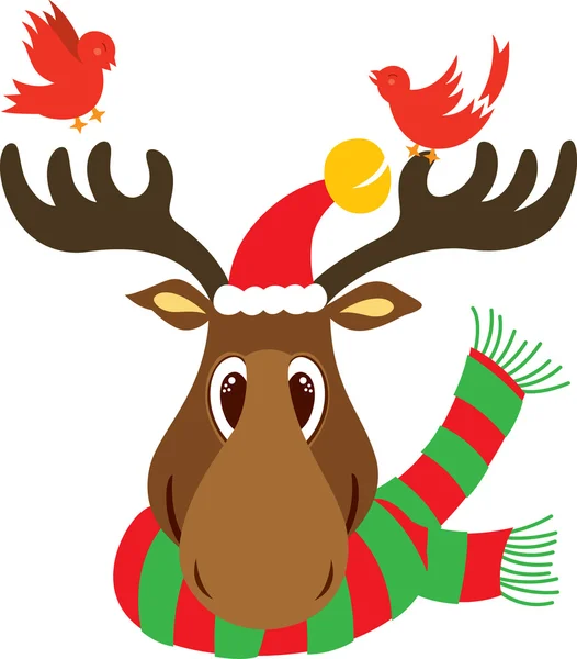 Christmas renar huvud — Stock vektor