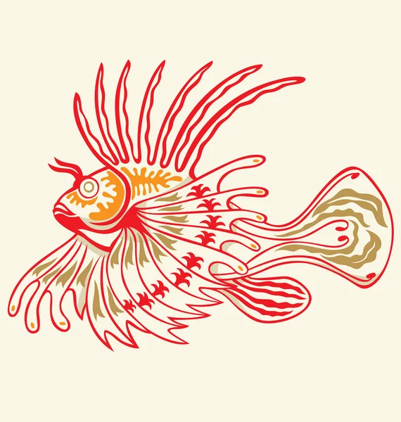Tattoo Lion fish Vector Graphics
