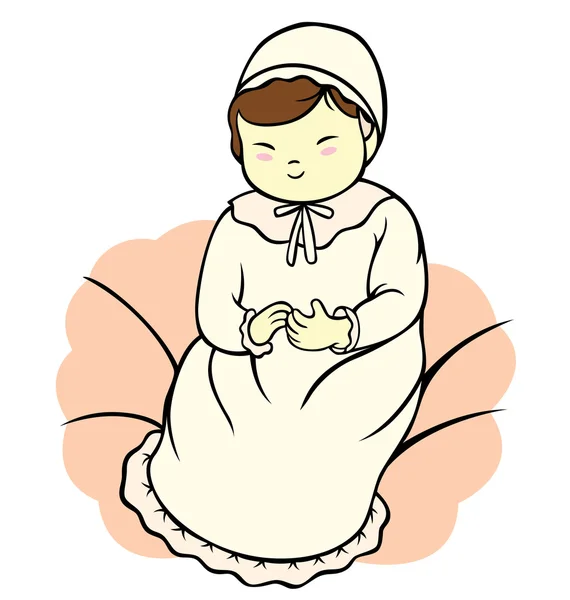 女婴洗礼 — 图库矢量图片
