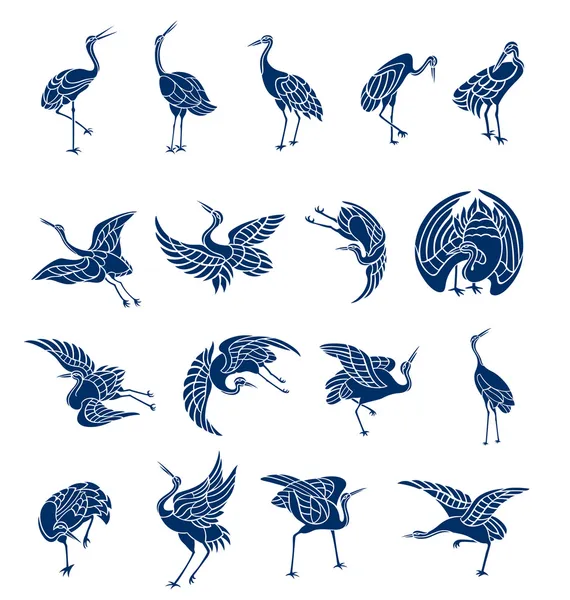 Herons Collection — Stock Vector