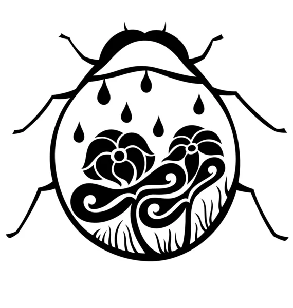 装饰女士 bug — 图库矢量图片