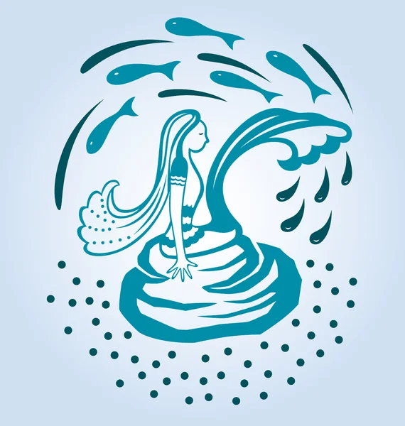 Meerjungfrauenleben — Stockvektor