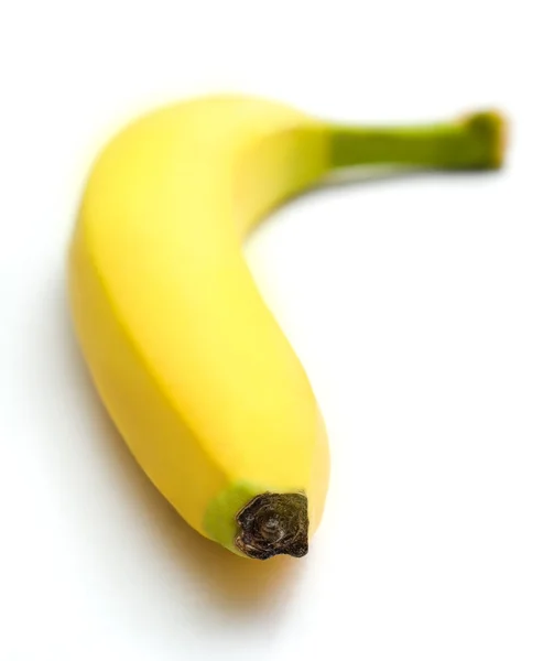 Banan Białym Tle Biały Łapka — Zdjęcie stockowe