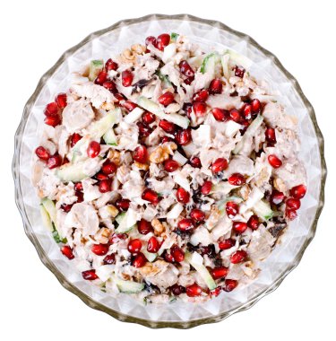 Chicken salad with bean pomegranate clipart