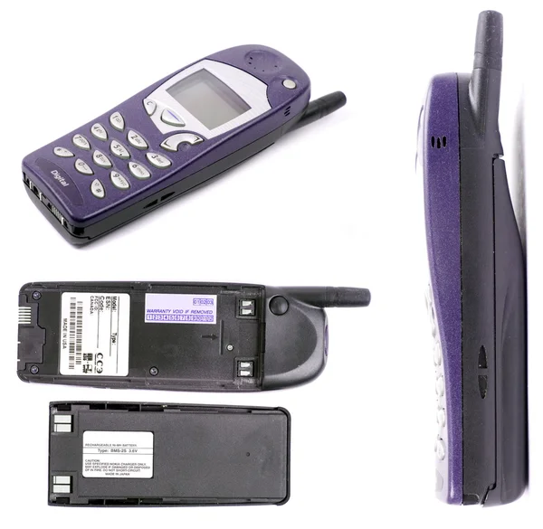 Старый Мобильный Телефон Изолирован Белом — стоковое фото