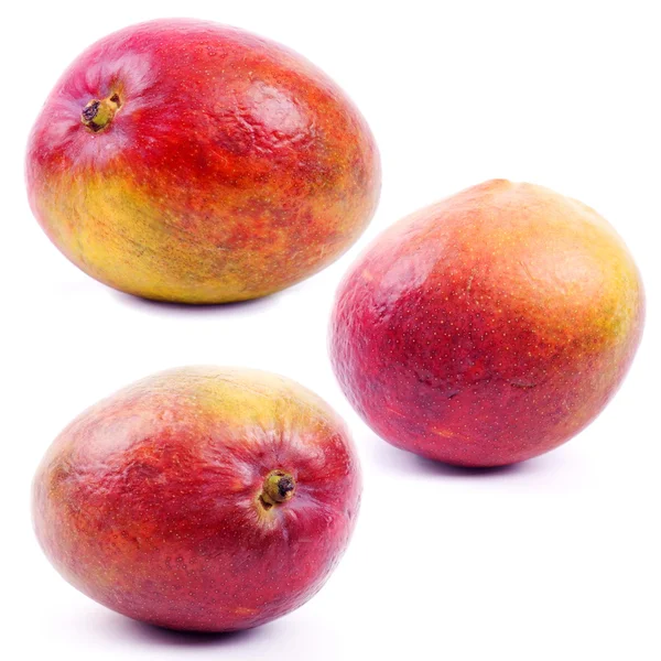 Mango Vackert Mogna Isolerade Vit — Stockfoto