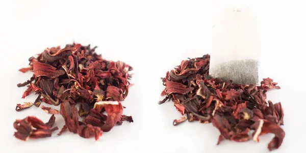 Hibiscus herbata. na białym tle. — Zdjęcie stockowe