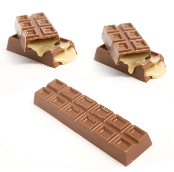 Chocolate Barras Caramelo — Fotografia de Stock