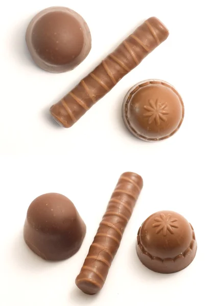 Doces Chocolate Tipo Sinal Por Cento — Fotografia de Stock