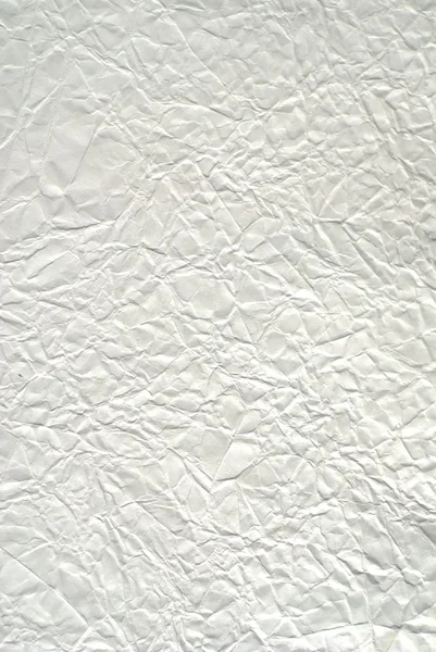 Текстура белой скомканной бумаги — стоковое фото
