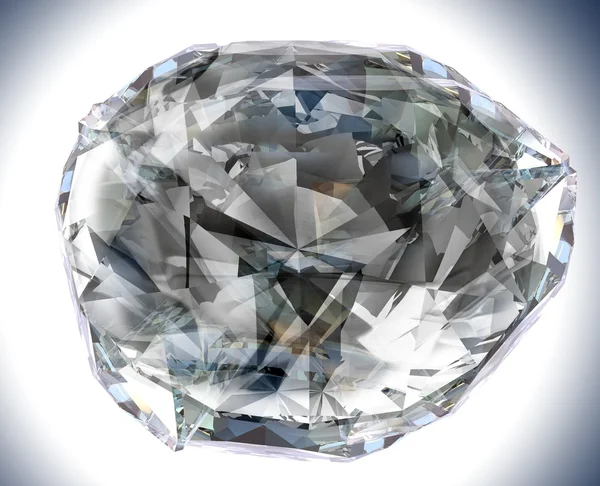 3d renderizado diamante aislado sobre un fondo gris —  Fotos de Stock