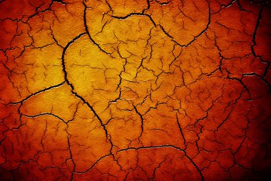 Grunge orange texture with crack clipart