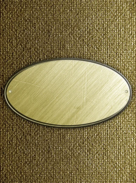 Metal brass plate — Stock Photo, Image