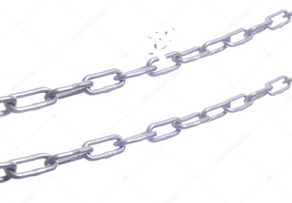 Chain on white