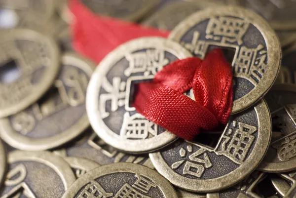 Китайські монети — стокове фото