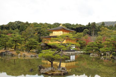 The golden temple of Kinkau-ji in Kyoto, Japan. clipart