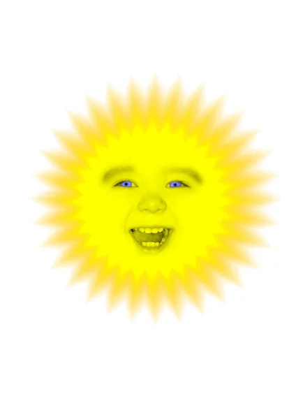 Solen leende — Stockfoto