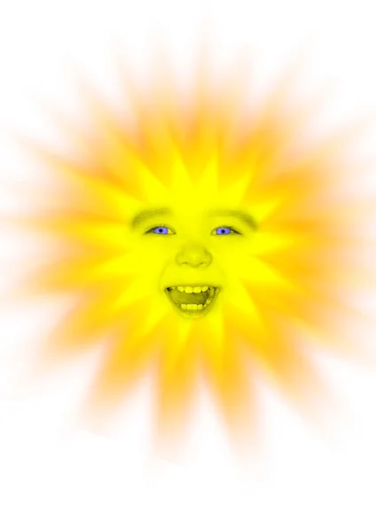 Солнце улыбается — стоковое фото
