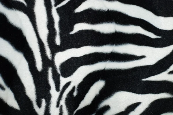 Texture - a fluffy skin of a zebra — Stock Photo, Image