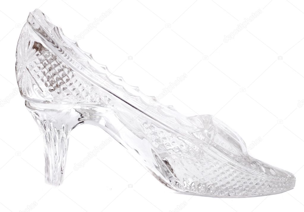 Woman glass shoe
