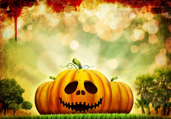 Autumn Halloween abóboras ilustração — Fotografia de Stock