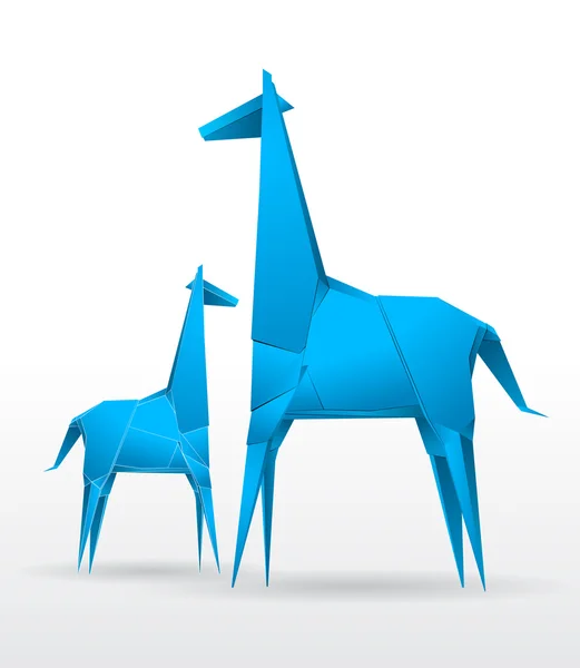 Vector Giraffe Origami — Stock Vector