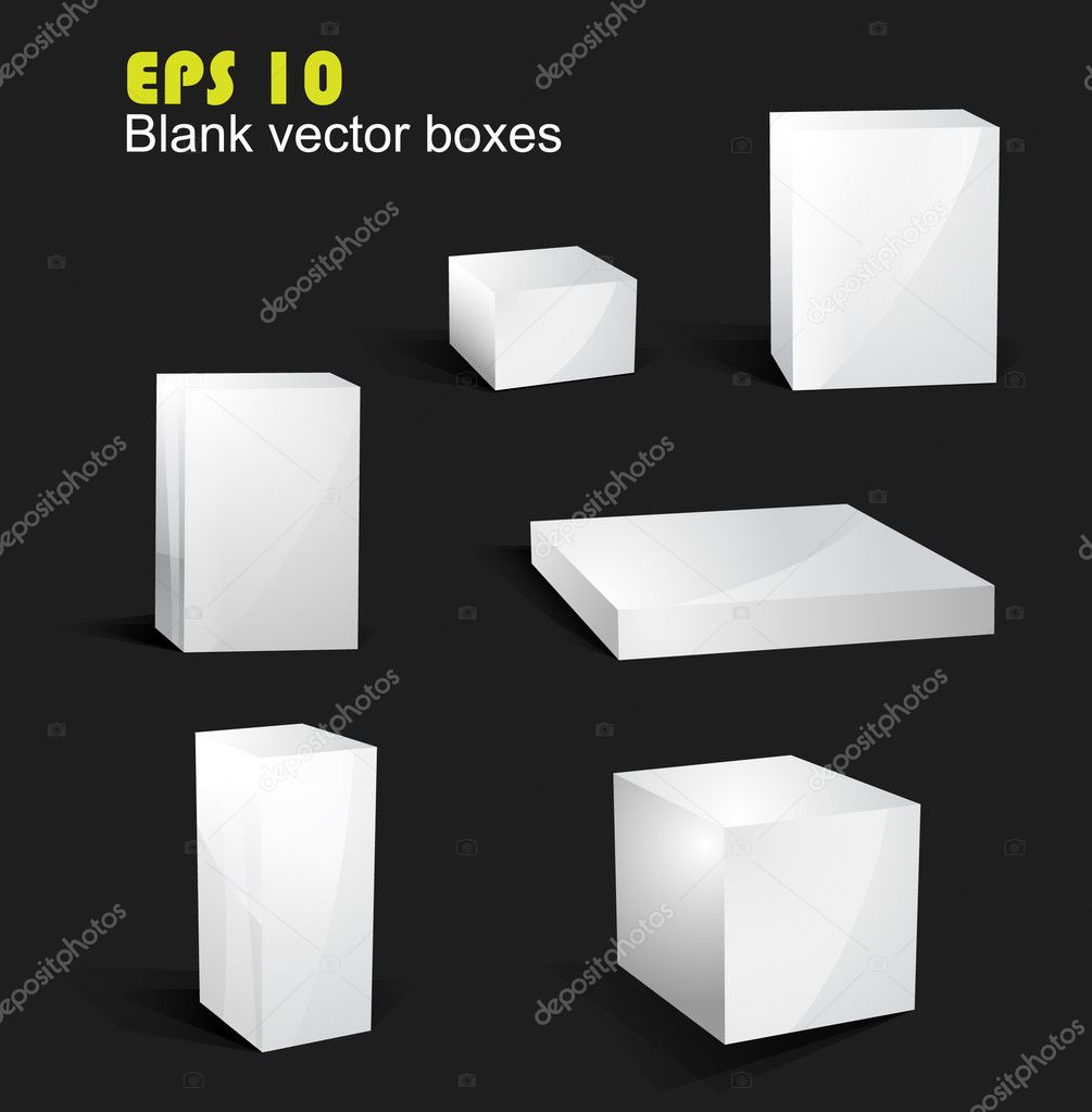 Blank vector boxes