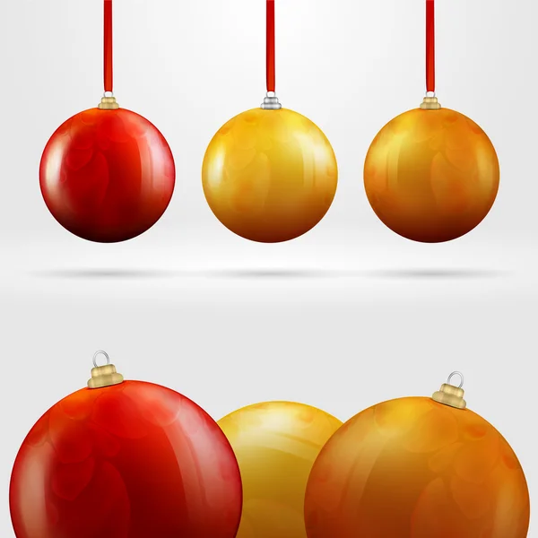 Vektorové vánoční barevné kuličky — Stockový vektor