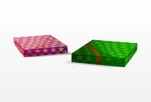 Isolerade vektor julen lådor — Stock vektor