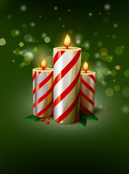 Boże Narodzenie wektor świece — Wektor stockowy
