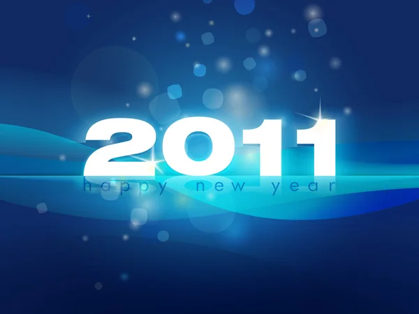 2011 Nieuwjaar kaart illustratie — Stockvector