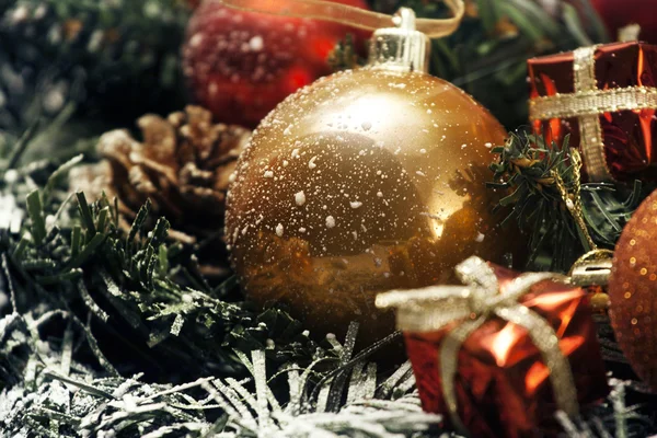 Vánoční dekorace | přání uspořádání — Stock fotografie