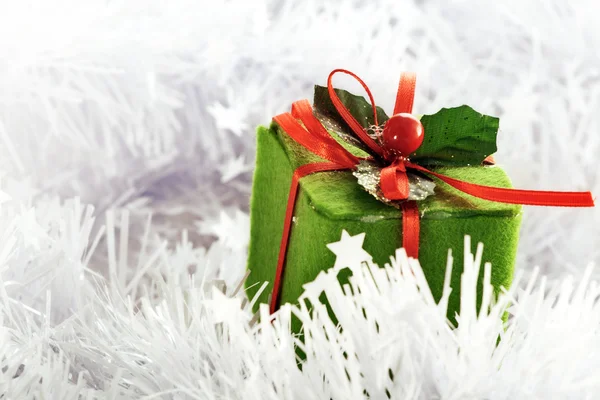 Caja verde de Navidad — Foto de Stock