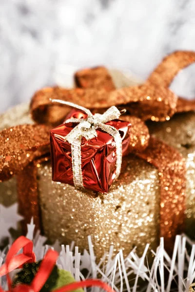 Vánoční dekorace boxy — Stock fotografie