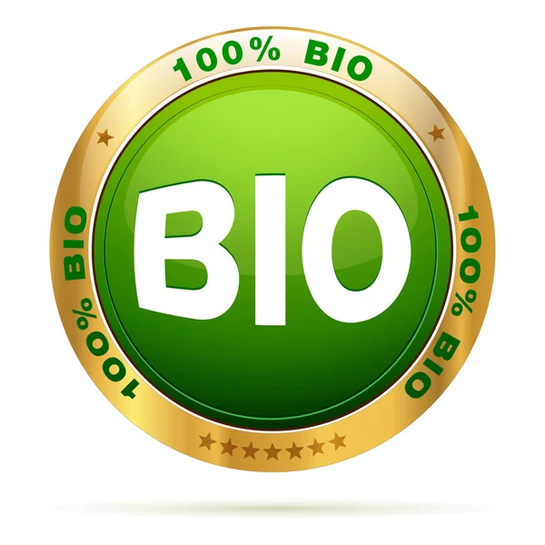 Editable Eps10 Vector Bio Label — Stock Vector