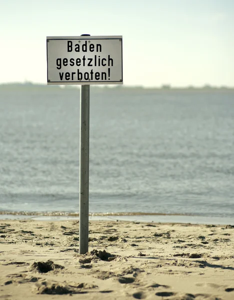 No diving sign in german — Stock Photo, Image