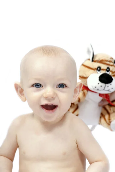 Retrato de bebê sorridente — Fotografia de Stock