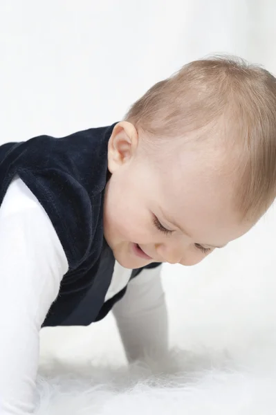 Closeup Baby Crawling Cloth — Zdjęcie stockowe